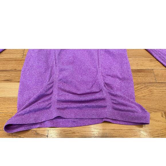 Athleta Women's Fast Track Half Zip Purple Ruched Large athleisure activewear - Picture 4 of 7